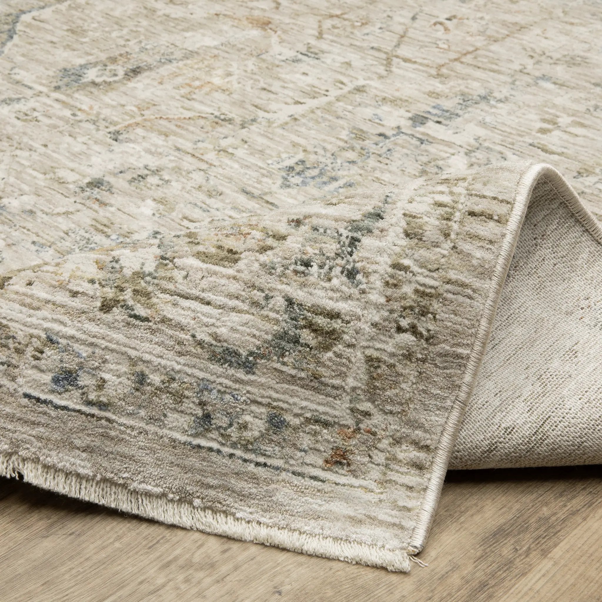 Avalon AVA02 Beige/ Blue Area Rug by Oriental Weavers