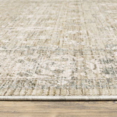 Oriental Weavers Avalon AVA03 soft transitional rug featuring decorative pattern in beige/ grey tones