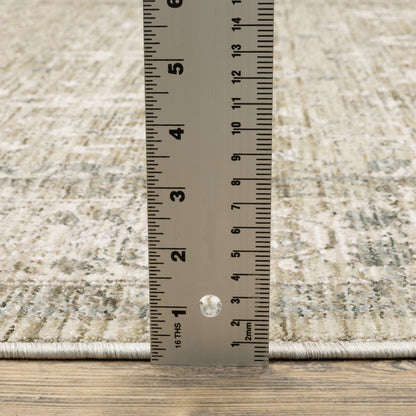Oriental Weavers Avalon AVA03 soft transitional rug featuring decorative pattern in beige/ grey tones