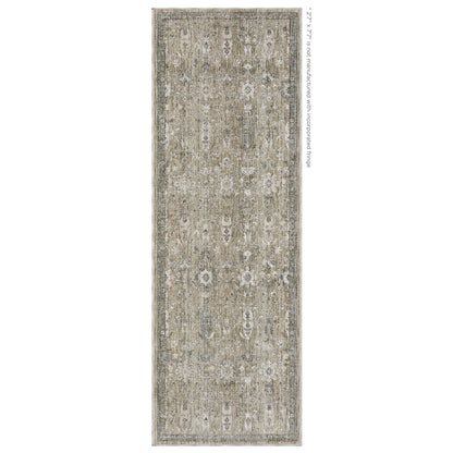 Oriental Weavers Avalon AVA03 soft transitional rug featuring decorative pattern in beige/ grey tones