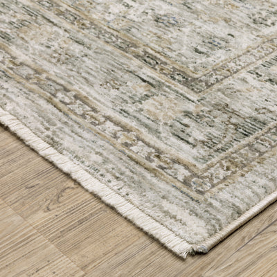 Oriental Weavers Avalon AVA04 soft transitional rug featuring decorative pattern in grey/ beige tones