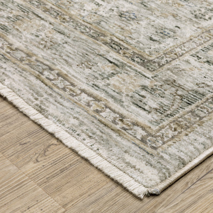 Oriental Weavers Avalon AVA04 soft transitional rug featuring decorative pattern in grey/ beige tones