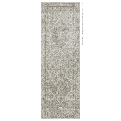 Oriental Weavers Avalon AVA04 soft transitional rug featuring decorative pattern in grey/ beige tones