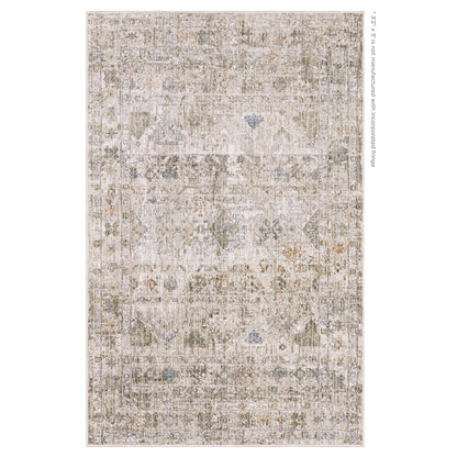 Oriental Weavers Avalon AVA05 soft transitional rug featuring decorative pattern in beige/ grey tones