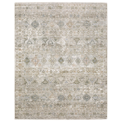 Oriental Weavers Avalon AVA05 soft transitional rug featuring decorative pattern in beige/ grey tones