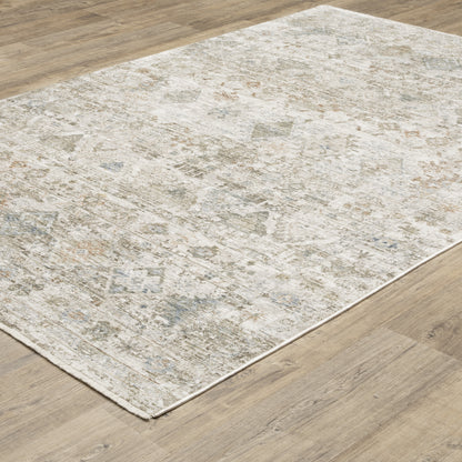 Oriental Weavers Avalon AVA05 soft transitional rug featuring decorative pattern in beige/ grey tones