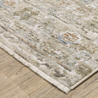 Oriental Weavers Avalon AVA05 soft transitional rug featuring decorative pattern in beige/ grey tones
