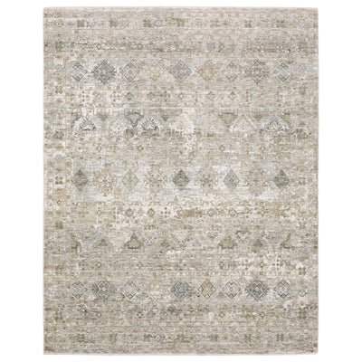 Oriental Weavers Avalon AVA05 soft transitional rug featuring decorative pattern in beige/ grey tones