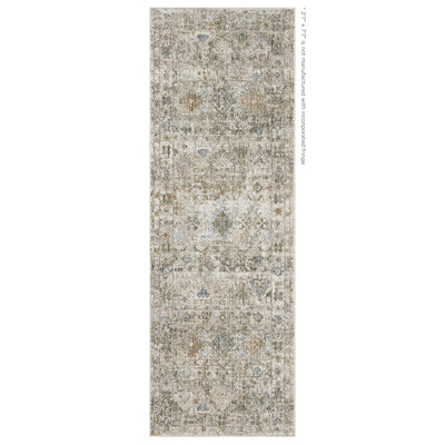 Oriental Weavers Avalon AVA05 soft transitional rug featuring decorative pattern in beige/ grey tones