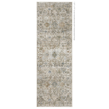 Oriental Weavers Avalon AVA05 soft transitional rug featuring decorative pattern in beige/ grey tones