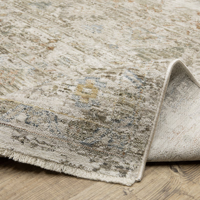 Oriental Weavers Avalon AVA05 soft transitional rug featuring decorative pattern in beige/ grey tones