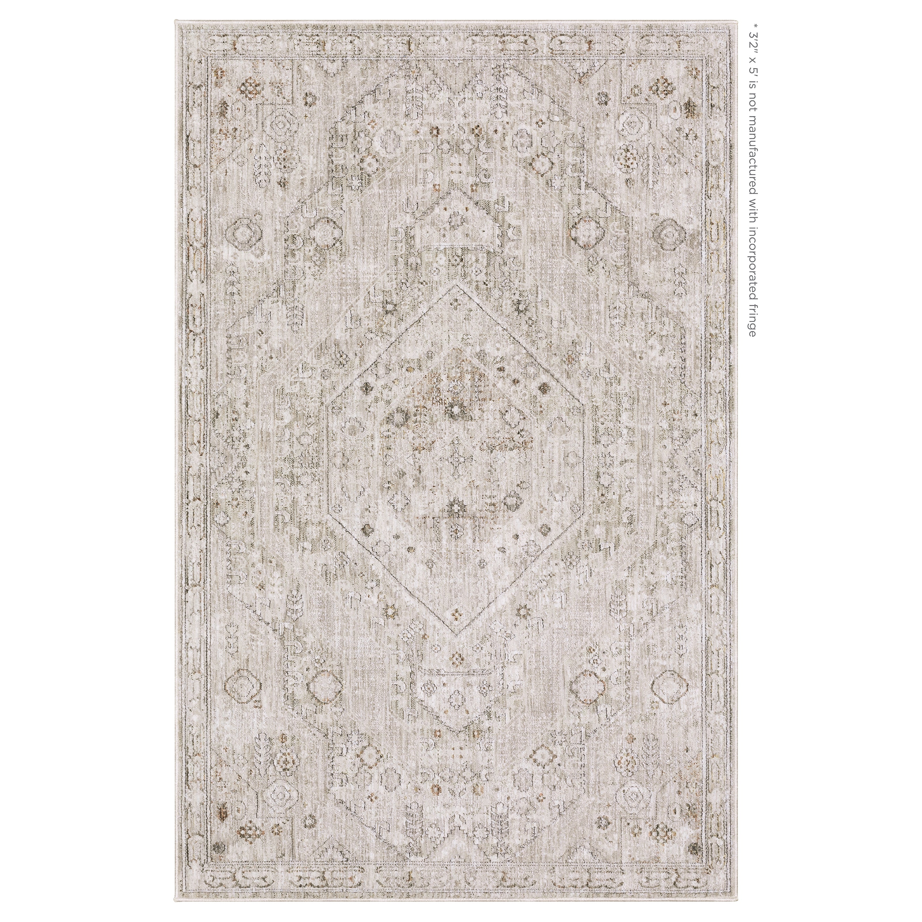 Oriental Weavers Avalon AVA06 soft transitional rug featuring decorative pattern in beige/ ivory tones