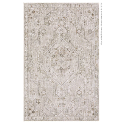Oriental Weavers Avalon AVA06 soft transitional rug featuring decorative pattern in beige/ ivory tones