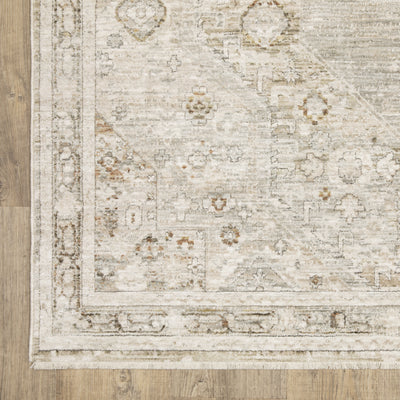 Oriental Weavers Avalon AVA06 soft transitional rug featuring decorative pattern in beige/ ivory tones