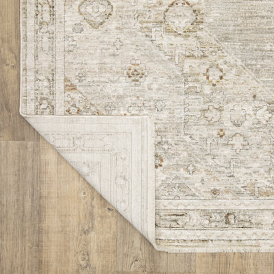 Oriental Weavers Avalon AVA06 soft transitional rug featuring decorative pattern in beige/ ivory tones