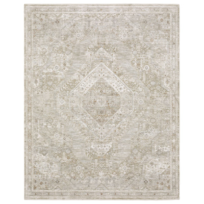 Oriental Weavers Avalon AVA06 soft transitional rug featuring decorative pattern in beige/ ivory tones