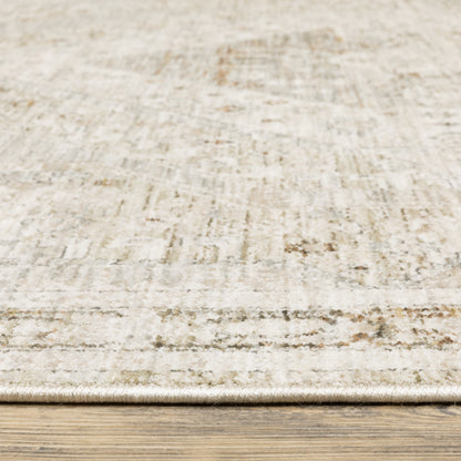 Oriental Weavers Avalon AVA06 soft transitional rug featuring decorative pattern in beige/ ivory tones