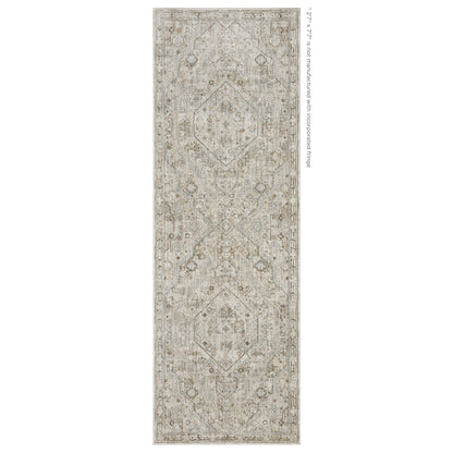 Oriental Weavers Avalon AVA06 soft transitional rug featuring decorative pattern in beige/ ivory tones
