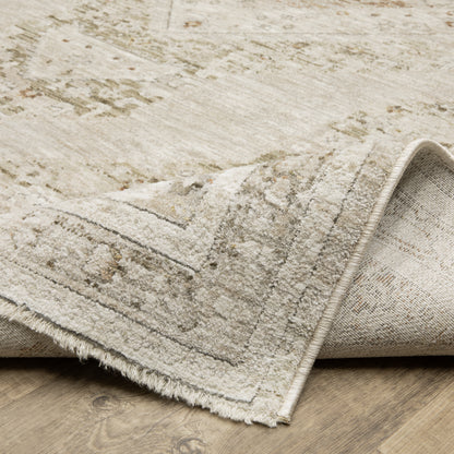 Oriental Weavers Avalon AVA06 soft transitional rug featuring decorative pattern in beige/ ivory tones