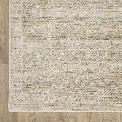 Oriental Weavers Avalon AVA07 soft transitional rug featuring decorative pattern in beige/ grey tones