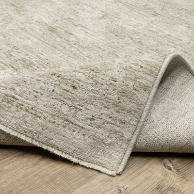 Oriental Weavers Avalon AVA07 soft transitional rug featuring decorative pattern in beige/ grey tones