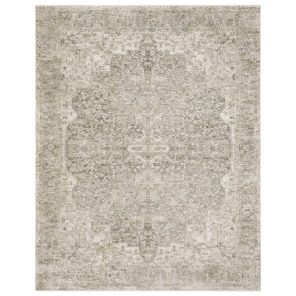 Oriental Weavers Avalon AVA08 soft transitional rug featuring decorative pattern in beige/ grey tones