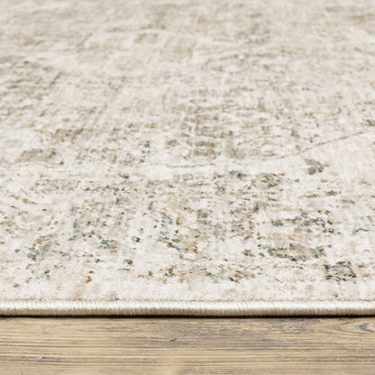 Oriental Weavers Avalon AVA08 soft transitional rug featuring decorative pattern in beige/ grey tones
