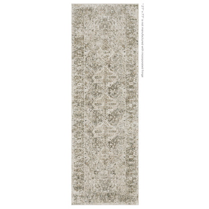 Oriental Weavers Avalon AVA08 soft transitional rug featuring decorative pattern in beige/ grey tones