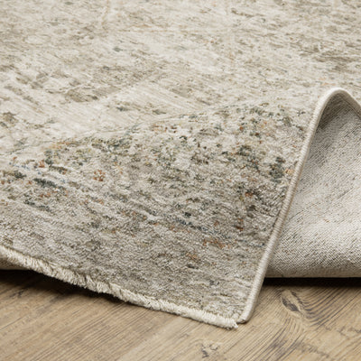 Oriental Weavers Avalon AVA08 soft transitional rug featuring decorative pattern in beige/ grey tones