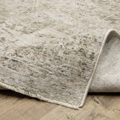 Oriental Weavers Avalon AVA08 soft transitional rug featuring decorative pattern in beige/ grey tones