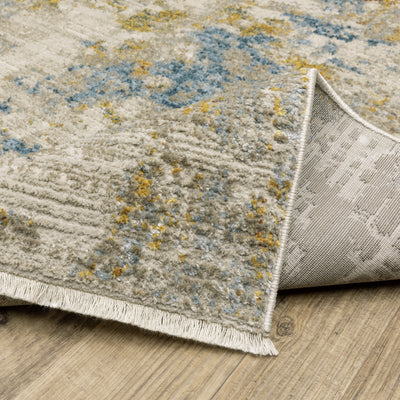 Oriental Weavers Bauer 1340W plush modern rug featuring abstract pattern in beige/ multi tones