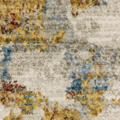 Oriental Weavers Bauer 1340W plush modern rug featuring abstract pattern in beige/ multi tones