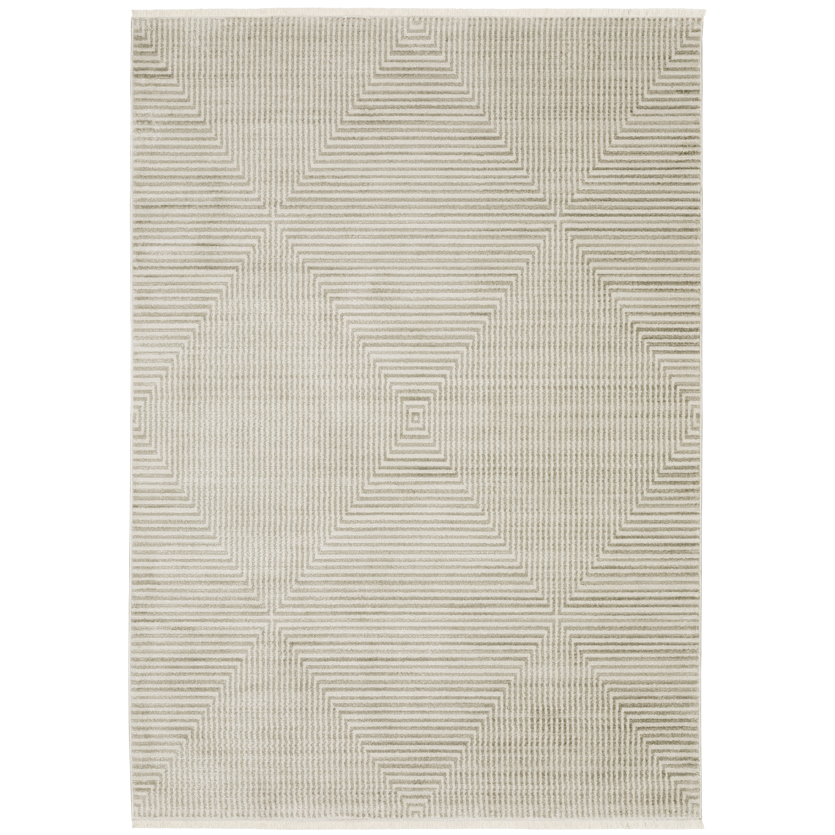 Oriental Weavers Bauer 4150E plush modern rug featuring abstract pattern in beige/ ivory tones