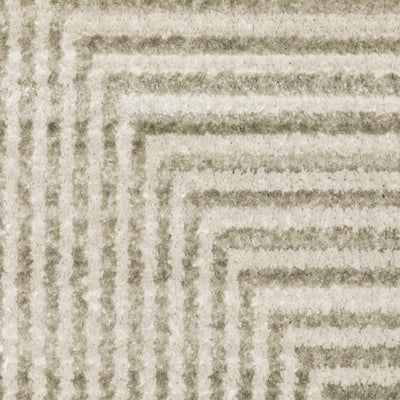 Oriental Weavers Bauer 4150E plush modern rug featuring abstract pattern in beige/ ivory tones
