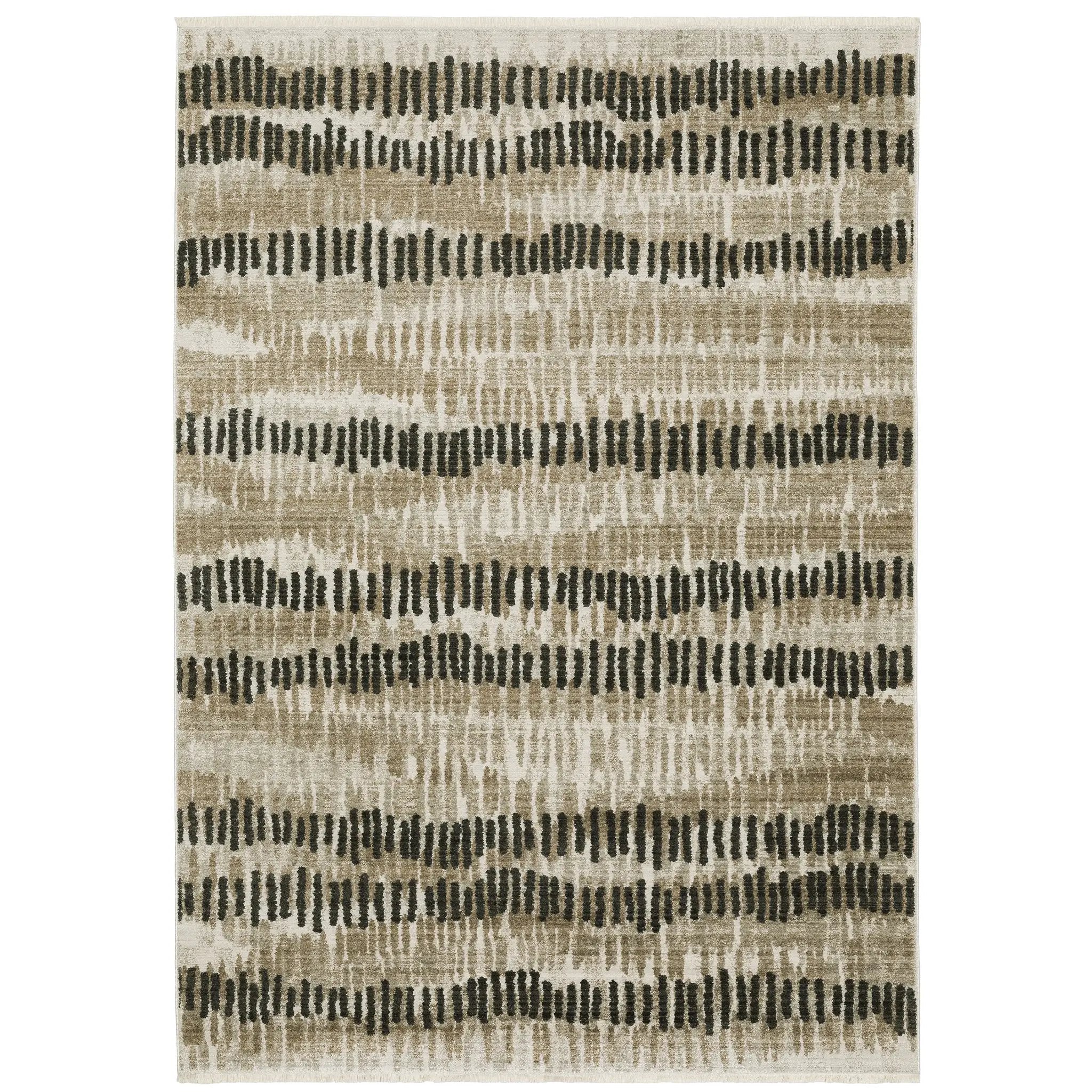 Bauer 8120D Beige/ Charcoal Area Rug by Oriental Weavers