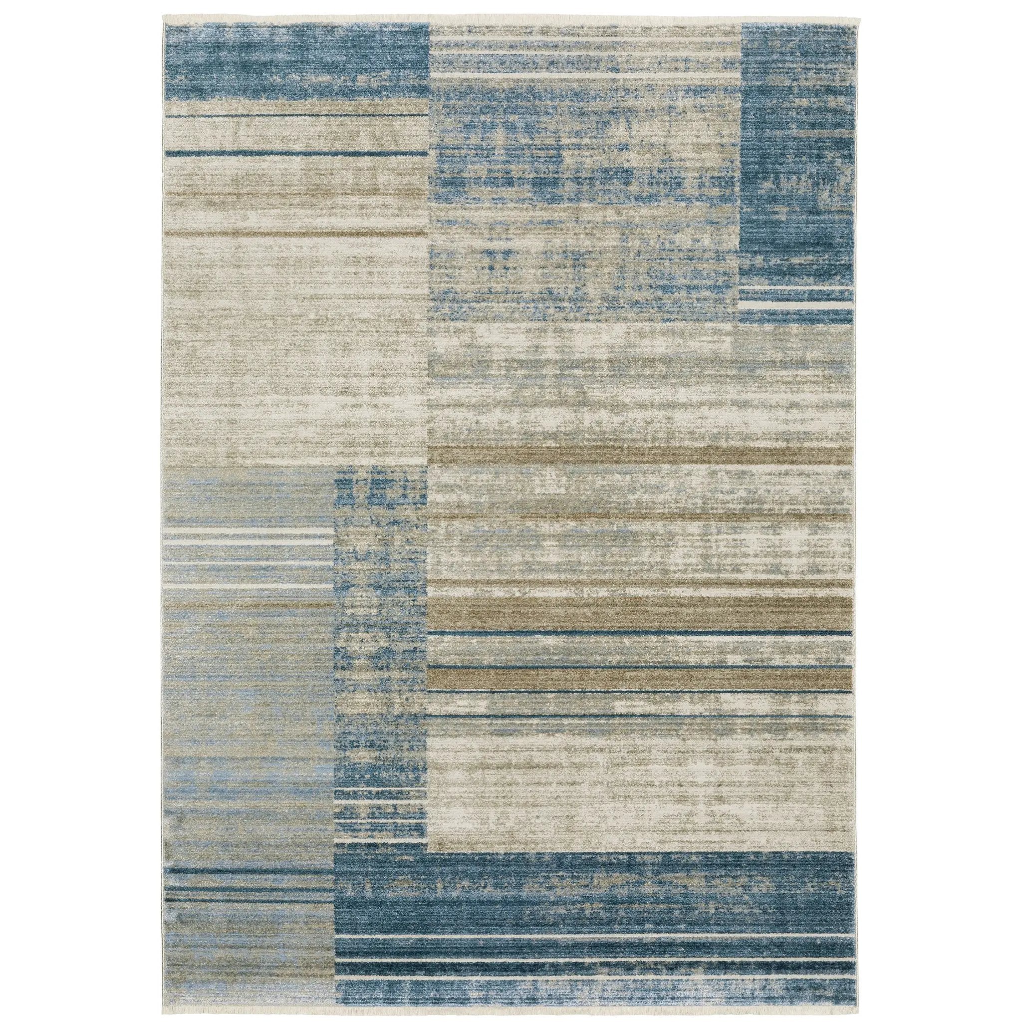 Bauer 090B2 Blue/ Beige Area Rug by Oriental Weavers