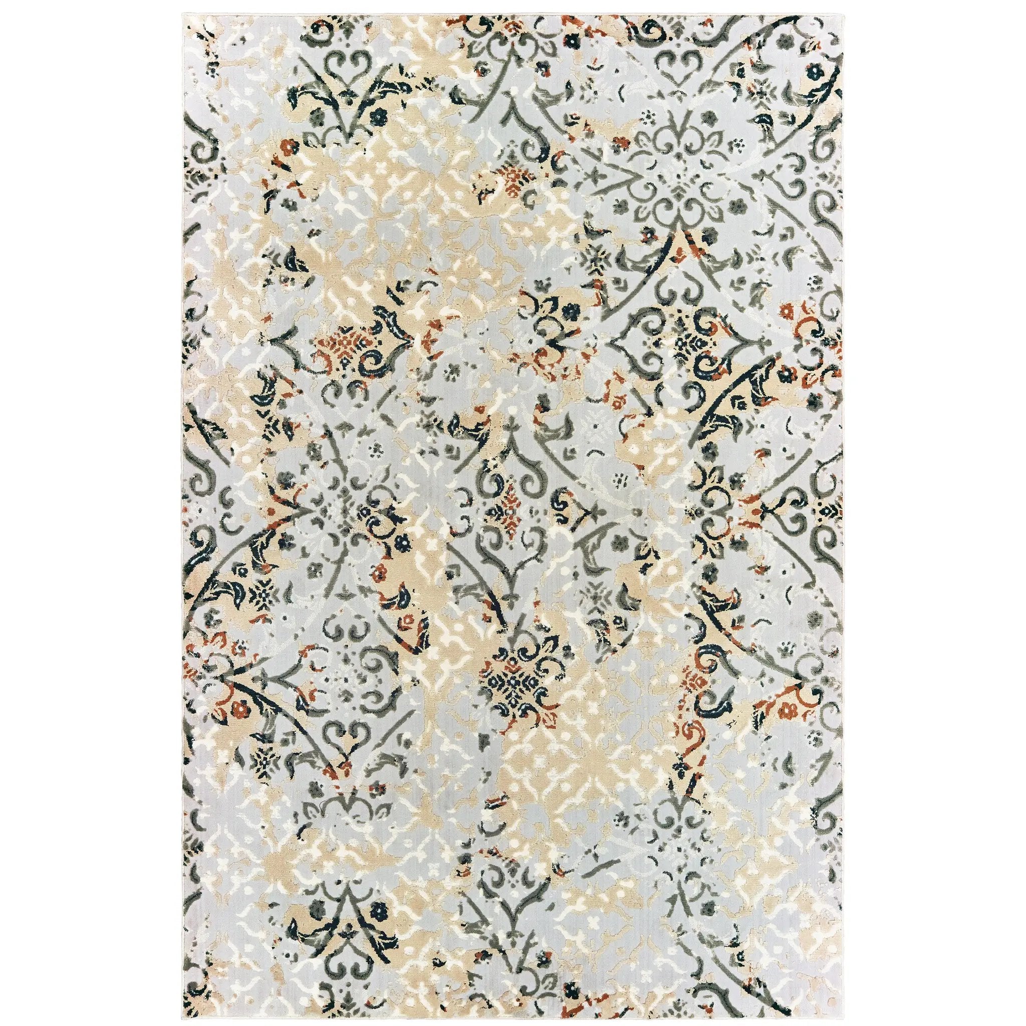 Bowen 108W2 Grey/ Gold Area Rug by Oriental Weavers
