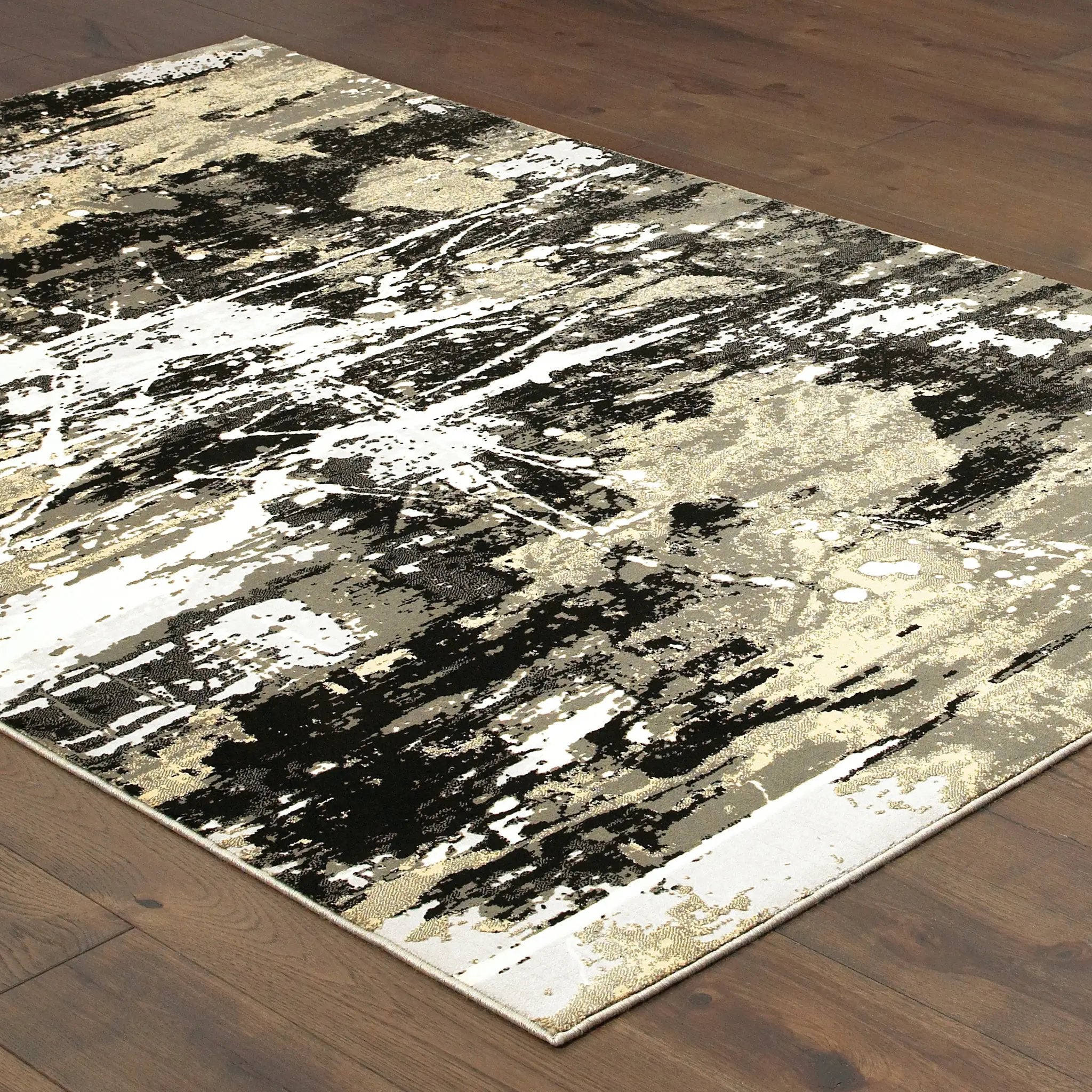 Bowen 109E2 Black/ Gold Area Rug by Oriental Weavers