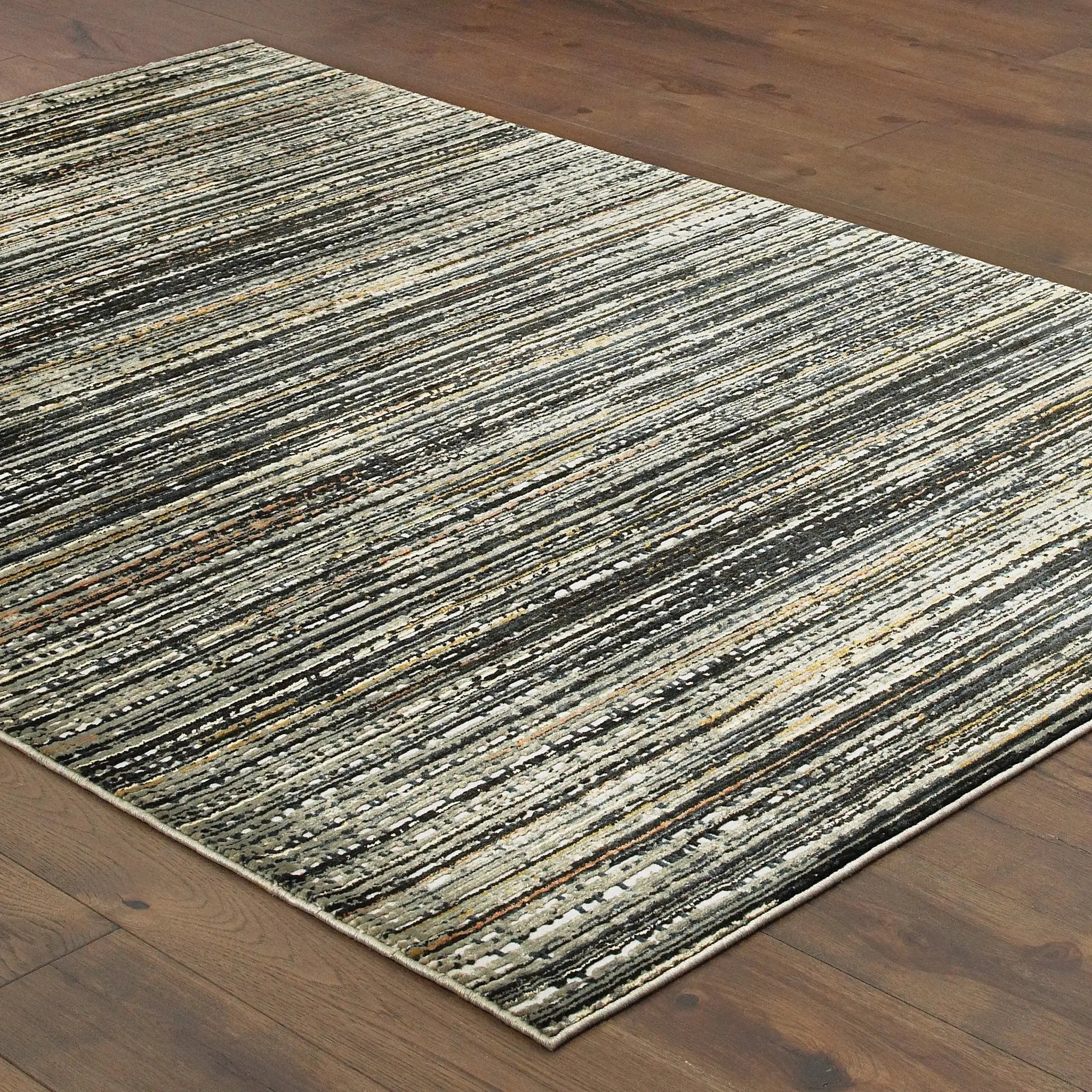 Bowen 1332H Black/ Navy Area Rug by Oriental Weavers
