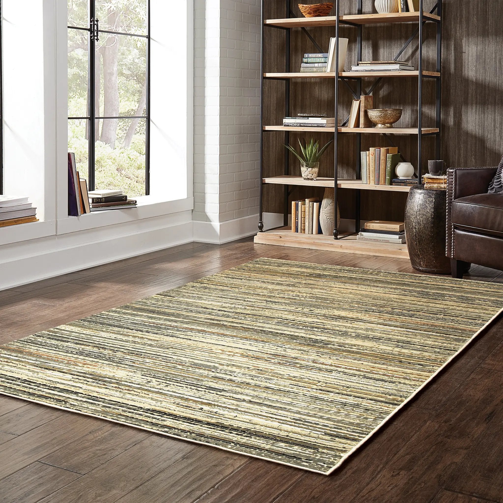 Bowen 1332J Ivory/ Gold Area Rug by Oriental Weavers