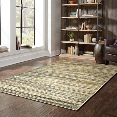 Oriental Weavers Bowen 1332J soft transitional rug featuring textured design in ivory/ gold tones