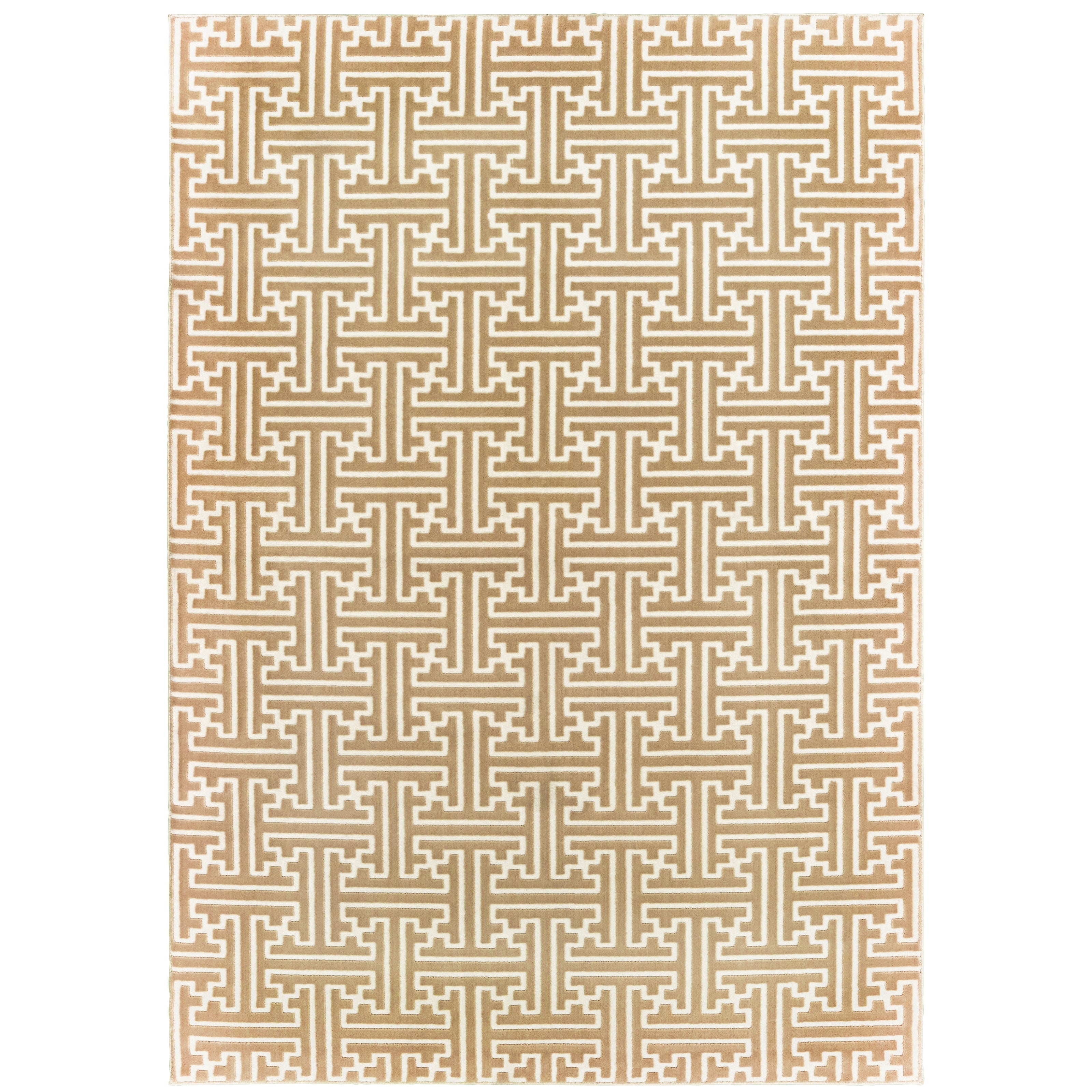 Oriental Weavers Bowen 1333Y soft transitional rug featuring textured design in gold/ ivory tones
