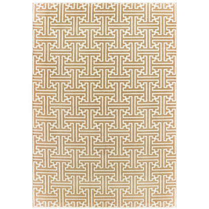 Oriental Weavers Bowen 1333Y soft transitional rug featuring textured design in gold/ ivory tones