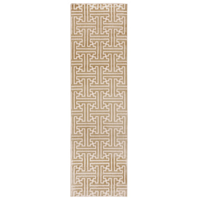 Oriental Weavers Bowen 1333Y soft transitional rug featuring textured design in gold/ ivory tones