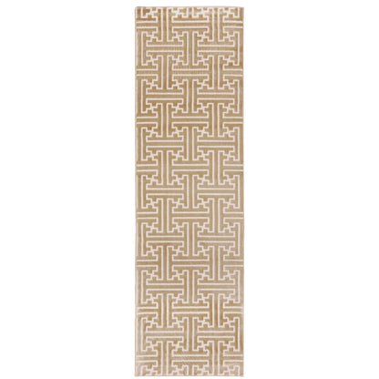 Oriental Weavers Bowen 1333Y soft transitional rug featuring textured design in gold/ ivory tones