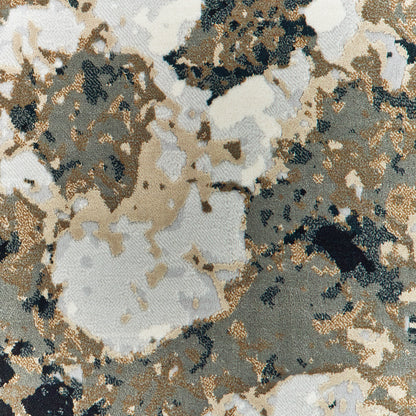 Oriental Weavers Bowen 1808Q soft transitional rug featuring textured design in navy/ gold tones