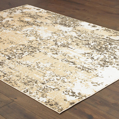Oriental Weavers Bowen 2067W soft transitional rug featuring textured design in grey/ gold tones