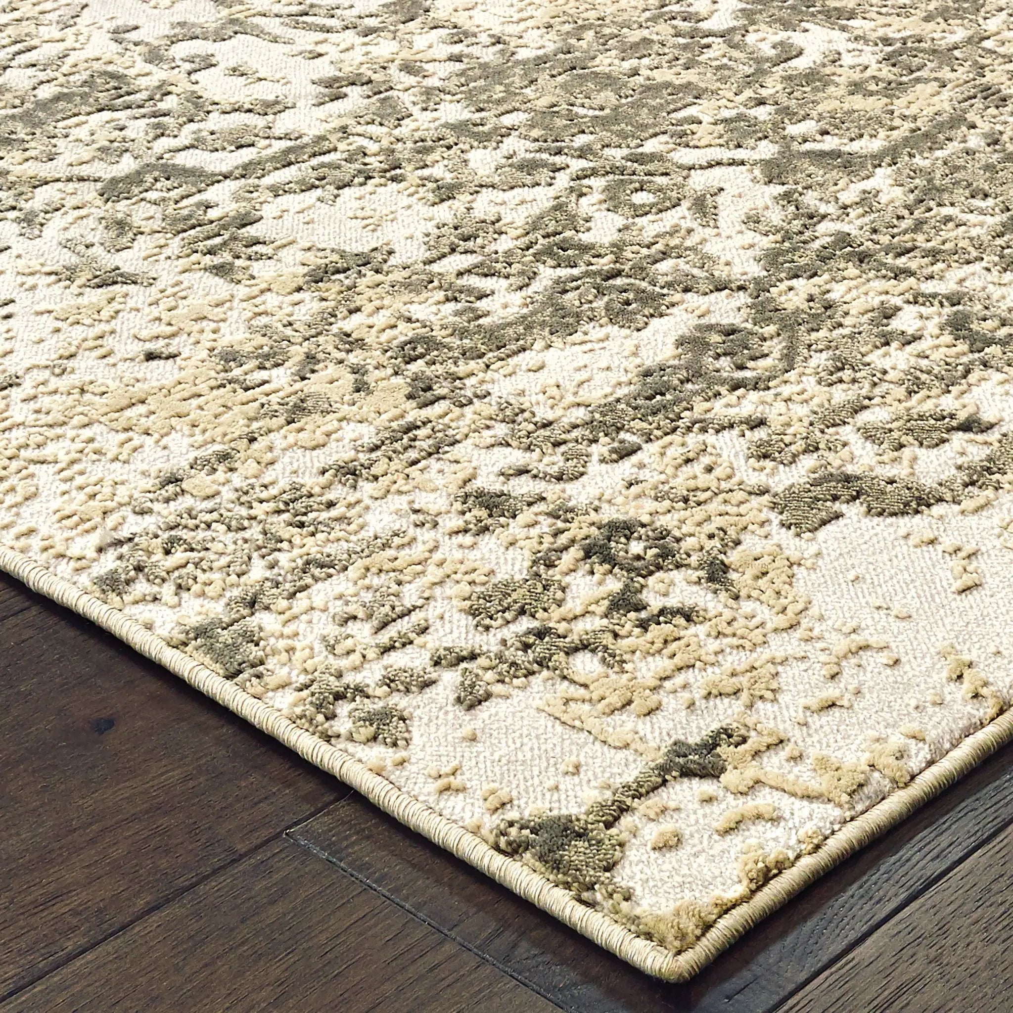 Bowen 2067W Grey/ Gold Area Rug by Oriental Weavers
