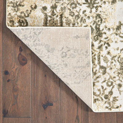 Oriental Weavers Bowen 2067W soft transitional rug featuring textured design in grey/ gold tones