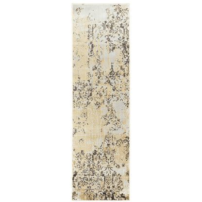 Oriental Weavers Bowen 2067W soft transitional rug featuring textured design in grey/ gold tones